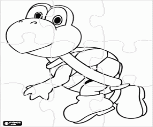 Pintar Puzle de la tortuga Koopa Troopa