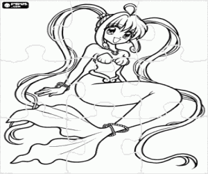 Pintar Puzzle de Mermaid Melody Luchia
