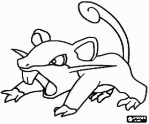 Pintar Una rata Pokémon Rattata