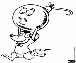 Pintar Un ratolí i bola de Nadal