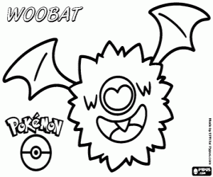 Pintar El ratpenat de Pokémon Woobat