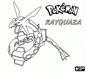 Pintar Rayquaza, un Pokémon