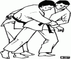Judo - Dos judokes practicant