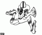 Jugador corrent amb la pilota a la mà, Futbol americà