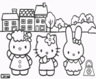 Hello Kitty i les seves amigues Cathy i Fifi