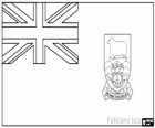 Bandera de les illes Malvines o illes Falkland, territori autònom d'ultramar del Regne Unit al sud de l'oceà Atlàntic