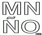 Lletres majúscules M, N, Ñ i O