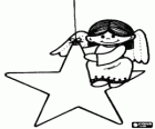 Angelet assegut damunt una estrella