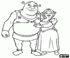 Shrek i Fiona enamorats i molt contents