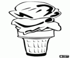 Vas o cornet amb gelat cremós