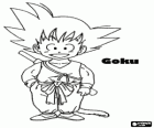 Goku, un valent nen guerrer Saiyan preparat per trobar les Boles de Drac