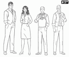 El reporter Clark Kent amb Lois Lane i altres companys del Daily Planet, Jimmy Olsen i Perry White