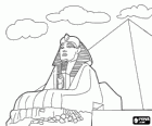 La Gran Esfinx de Gizeh o Giza, monumental estàtua tallada a la roca calcària de l'altiplà de Giza, Egipte