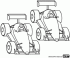 Monoplaces F1 a la graella de sortida