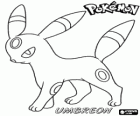 Umbreon, pokémon tipus Sinistre, una evolució de Eevee