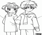 Sakura i Syaoran Li, descendent de Clow Reed, el mag que va crear les cartes Clow