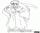 Inuyasha amb la seva espasa que utilitza en les seves batalles contra monstres i enemics