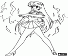 Rei Hino es transforma en Sailor Mars o Sailor Mart