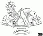 Gran plàtera o plata plena de fruites variades