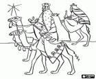 Els reis d'Orient seguint l'estrella de Nadal camí de Betlem