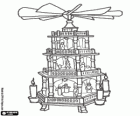 La Piràmide de Nadal és una tradició a Alemanya i la República Txeca. Un petit carrusel de fusta amb hèlix que gira per la calor de les espelmes, decorat amb motius nadalencs