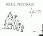 Bon Nadal amb els Reis Mags, en castellà o espanyol
