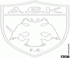 Emblema del AEK Atenes FC, Athlitiki Enosis Konstantinoupoleos, club de futbol grec