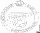 Emblema del FC Zenit de Sant Petersburg, club de Futbol de Rússia. Futbolni Klub Zenit Sankt-Peterburg, nom original rus transliterat