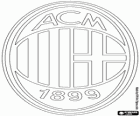 Logo de AC Milan, club de futbol italià en la ciutat de Milà. Associazione Calcio Milan, nom original en italià