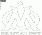 Logo de Olympique de Marsella o OM, club de futbol francès. Olympique de Marseille, nom original en francès