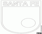 Emblema de Santa Fe Corporación Deportiva, conegut com Independiente Santa Fe, club de futbol a la ciutat de Bogotà, Colòmbia
