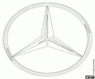 Logo de Mercedes, Mercedes-Benz, marca alemanya de vehicles. Estrella de tres puntes de Mercedes