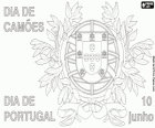 Dia de Portugal, de Camões i de les Comunitats Portugueses se celebra el 10 de juny, aniversari de la mort de l'escriptor i poeta Luís Vaz de Camões en 1580. Escut de Portugal