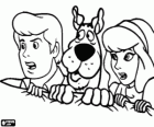 Scooby-Doo amb els seus amics Fred i Daphne