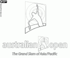 Logo de l'Open d'Austràlia, el primer dels quatre tornejos de Grand Slam de tennis