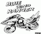 La moto Ninja Blau, un dels vehicles del Ranger del Vent Blau. Power Rangers Ninja Storm