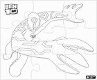 Puzzle de Ben 10. Trencaclosques de Upgrade en acció