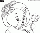 Sra Tubby Bear amb una flor. La veïna de Noddy