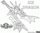 Ice Dragon. Invizimals Shadow Zone. Viu a les glaceres de les planes de gel de l'Antàrtic, una pell congelada el protegeix