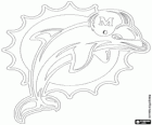 Logo dels Miami Dolphins, equip de futbol americà en la Divisió Est de l'AFC, Miami, Florida
