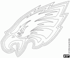 Logo dels Philadelphia Eagles, franquícia de futbol americà en la divisió est NFC Philadelphia, Pennsylvania