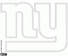 Logo New York Giants, equip de futbol americà en la divisió est de la NFC, East Rutherford, Nova Jersey