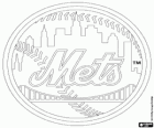Logo New York Mets, equip de beisbol professional a la Lliga Nacional, Divisió Est, Queens, Nova York, Nova York