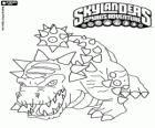 Skyland Bash, el formidable dinosaure. Skylanders Terra