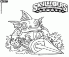 Skyland Gill Grunt, una criatura que no deixa escapar la seva presa. Skylanders Aigua