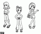 Tres amigues de Polly a Pollyworld