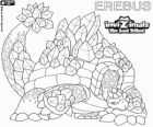 Erebus, última evolució. Invizimals The Lost Tribes. Criatura mítica de l'Antàrtida que sembla una muntanya de gel