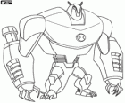 Armodrillo, alien robust com un armadillo robot del planeta Terraexcava. Ben 10 Ultimate Alien