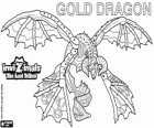 Gold Dragon. Invizimals The Lost Tribes. Drac d'or amb quatre ales que més que el sol brilla