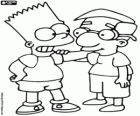 Bart Simpson i Milhouse Van Houten, dos grans amics